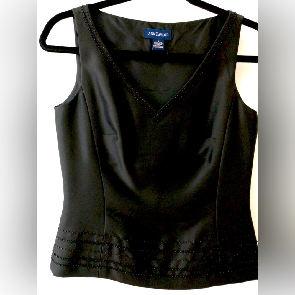 Sleeveless Black Dress Top